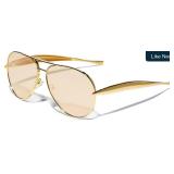 GUVIVI Retro Gold Aviator Sunglasses