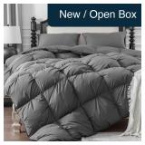 KAKABELL King Goose Down Comforter 90x106 Grey