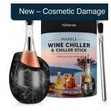 Homeries Marble Wine Chiller Bucket 750ml Black