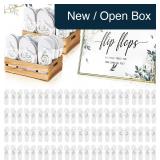 Zoooyawn 48-Pk Flip Flops Bulk for Wedding Guests
