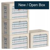CYhom 4-Pk Storage Bins, Beige, 23.6x16.5x15.7