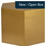 Meridian 292-CT Hexagon Coffee Table, Gold, 24'