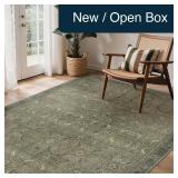 GENIMO 8x10 Washable Area Rug, Non-Slip, Sage