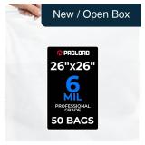 $224 Retail 26' X 26' XL Reclosable Zip Bags 50-Pk