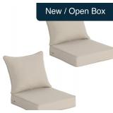 COZYVIDA 2-Pk Patio Seat Cushions 24x24x5.5