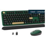MPTOG Wireless Keyboard & Mouse Combo Dark Green