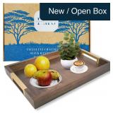 Large Wooden Ottoman Tray 17.5x11.8in