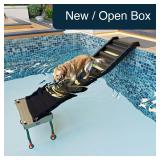 Adjustable Dog Pool Ramp 200lbs Capacity Black