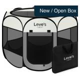Love's Cabin Medium Dog Playpen, Grey