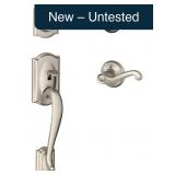 SCHLAGE Camelot Single Cylinder Handleset Satin