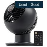 IRIS WOOZOO Oscillating Fan, 5 Speeds, Black