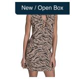 BCBG Women's Sleeveless Bow Neckline Mini Dress