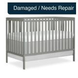 Dream On Me Synergy 5-in-1 Crib, Cool Grey