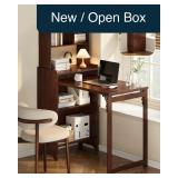Bamboo Folding Desk, Brown, Space-Saving Design