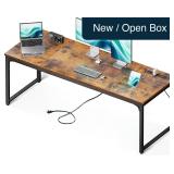 Coleshome 71' Computer Desk, Rustic Brown