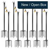 10-Pk Adjustable Metal String Light Poles