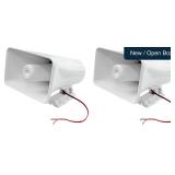 Pyle 8' 65W PA Horn Speakers 2-Pk White