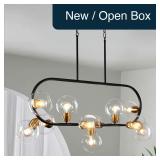 Sputnik Black Gold Chandelier 45' Oval 11 Bulb