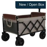 Brown Steel Garden Cart 2.5 Cu Ft Folding Wagon
