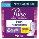 Poise Incontinence Pads 90 Ct 6 Drop Long