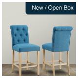 Roundhill Siena Counter Stools Set of 2 Blue