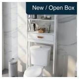 White Over Toilet Storage Cabinet, 1 Size