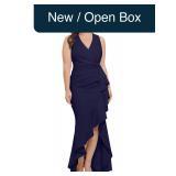 Betsy & Adam Women's Halter Mock Neck Dress 4