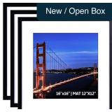 Yaetm 16x16 Black Picture Frame Set of 3