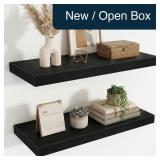 Acovy 24' Black Floating Shelf 9.3' Deep