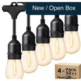 Svater 200 FT Outdoor String Lights, 15 Bulbs