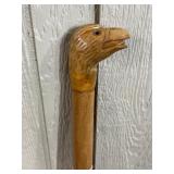 Carved Wood Eagle Head Walking Stick