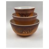 Pyrex Old Orchard Mixing Bowl Set 3