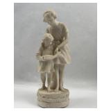 Bisque Figurative Sculpture: Lettura