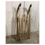 Davos Painted Wood and Metal Snow Sled
