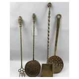 Antique Style Brass Fireside Tools