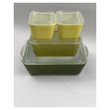 Pyrex Verde Refrigerator Dishes w/ Lids