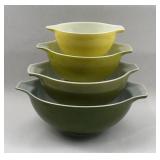 Set 4 Pyrex Verde Cinderella Bowls