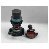 Cast Iron Mechanical Bank & Figural Dish