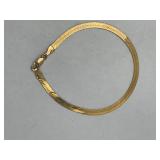 14K Gold Herringbone & Link Bracelet