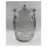 Planters Mr. Peanut Glass Barrel Jar