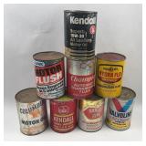 8 Vtg Automotive Fluid & Motor Oil Cans