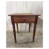 American Country Wood Drawer Side Table