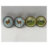 Set 4 Horse & Longhorn Bridle Rosettes