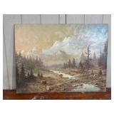 Frank Kanskey, Mountain w/ Stream, O/C