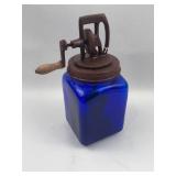 Dazey No 20 Cobalt Glass Butter Churn