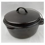Vtg Cast Iron Dutch Oven w/ Basting Lid