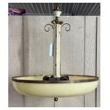 Art Deco 4-Light Custard Glass Pendant