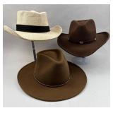3 Stetson, Minnetonka & HBY Miami Hats