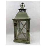 Olive Green Wood & Metal Pagoda Lantern
