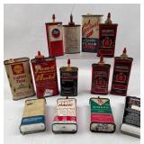 Vtg Household Oil & Lighter Fluid Tins